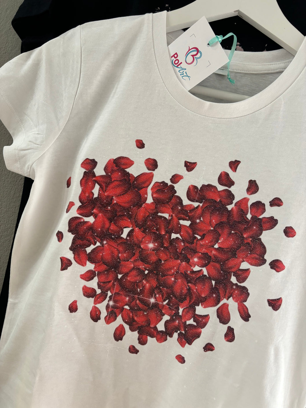 T-shirt Cuore glitterato